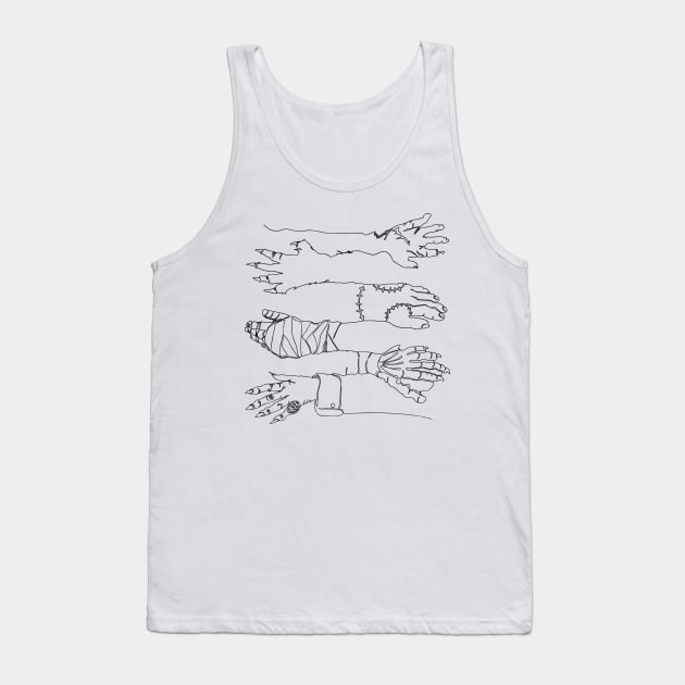 Horror Hands Tank Top by bortwein